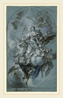 Johann Georg BergmÃ¼ller, German (1688-1762), The Immaculate Conception, c. 1740, pen and brown ink