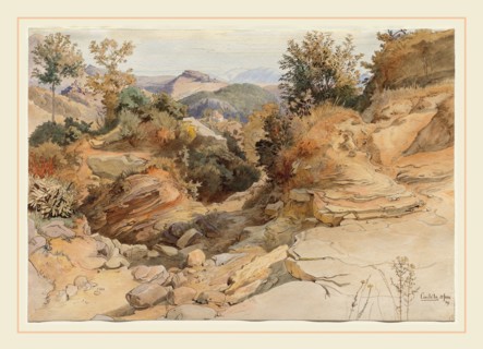 Victor Paul Mohn, German (1842-1911), The Sabine Hills and Rocca Santo Stefano, Seen from