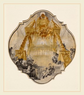 MatthÃ¤us GÃ¼nther, German (1705-1788), Worshippers at the Tomb of Saint Peter, 1740-1741, pen and