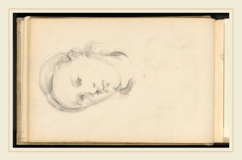 Paul Cézanne, Head of a Young Woman, French, 1839-1906, c. 1880, graphite on wove paper