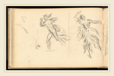 Paul Cézanne, Spanish Dancers, French, 1839-1906, 1883-1886, graphite on wove paper