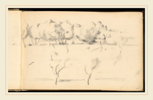 Paul Cézanne, French (1839-1906), Landscape with Trees, 1895-1898, graphite on wove paper