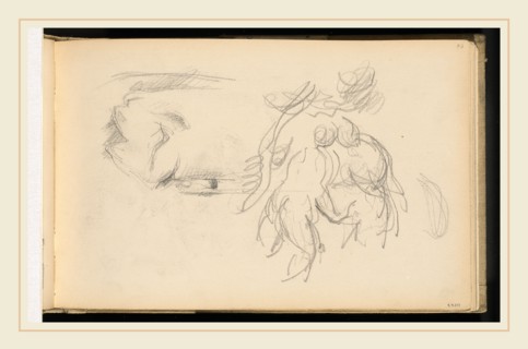 Paul Cézanne, Women Bathers and a Roll of Paper, French, 1839-1906, 1882-1885, graphite on wove