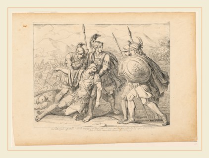 Bartolomeo Pinelli, Italian (1781-1835), Four Warriors Supporting Their Dead Comrade, early 19th