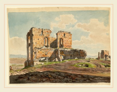 Carlo Labruzzi, Italian (1748-1817), The Great Villa of the Quintilii on the Appian Way, 1789,