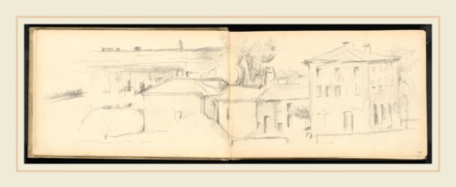 Paul Cézanne, Landscape Near Aix-En-Provence, French, 1839-1906, 1877-1880, graphite on wove paper