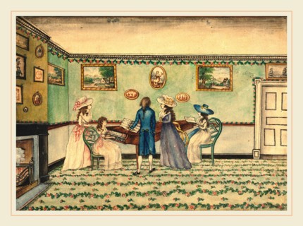 Benjamin Thompson, Harpsichord Recital at Count Rumford's, Concord, New Hampshire, American,