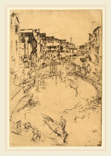 James McNeill Whistler, American (1834-1903), The Bridge, 1879-1880, etching