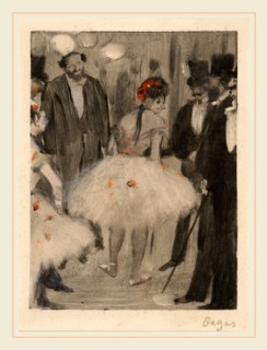 Edgar Degas, French (1834-1917), Virginie being Admired while the Marquis Cavalcanti Looks On, c.