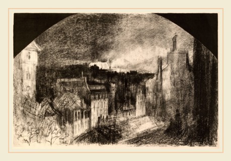 Félix-Hilaire Buhot, Montmartre le 14 Juillet (Bastille Day in Montmartre), French, 1847-1898,