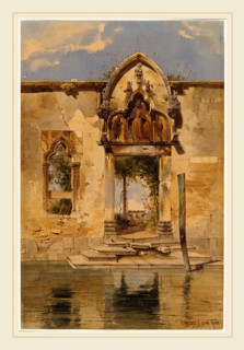 Carl Friedrich Heinrich Werner, German (1808-1894), The Portal of the Madonna della Misericordia