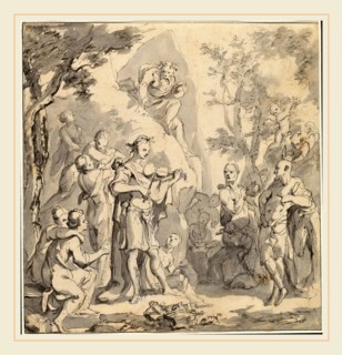 Johann Spillenberger, German (1628-1679), The Contest between Apollo and Pan before King Midas, c.