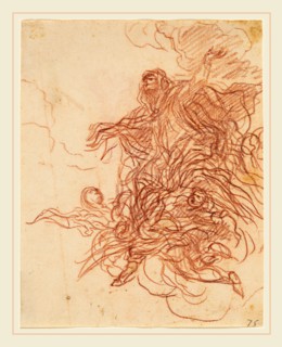 Baldassare Franceschini, Italian (1611-1689), The Assumption of the Virgin, 1667-1670, red chalk on