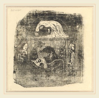 Paul Gauguin, French (1848-1903), Te Atua (The Gods) Small Plate [verso], in or after 1895, woodcut
