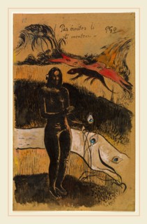 Paul Gauguin, French (1848-1903), Nave Nave Fenua, probably 1894, brush, gouache, and india ink