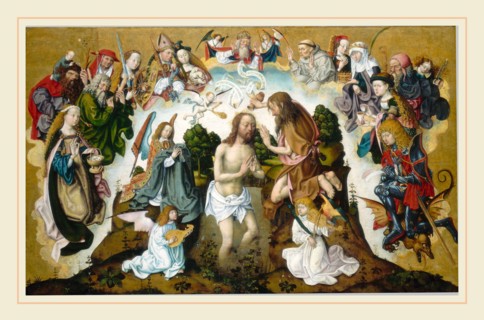 Master of the Saint Bartholomew Altar, The Baptism of Christ, German, active c. 1475-1510, c.