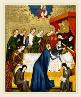 Master of Heiligenkreuz, The Death of Saint Clare, Austrian, active early 15th century, c.