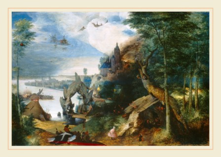 Follower of Pieter Bruegel the Elder, The Temptation of Saint Anthony, c. 1550-1575, oil on panel