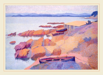 Henri Edmond Cross, Coast near Antibes, French, 1856-1910, 1891-1892, oil on canvas