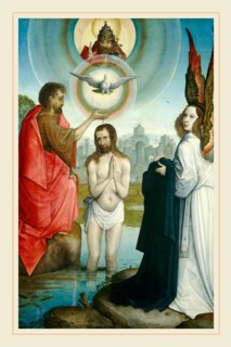 Juan de Flandes, The Baptism of Christ, Hispano-Flemish, active 1496-1519, c. 1508-1519, oil on