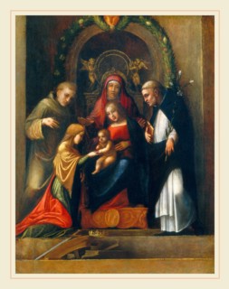 Correggio, The Mystic Marriage of Saint Catherine, Italian, 1489-1494-1534, 1510-1515, oil on panel