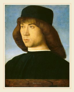 Giovanni Bellini, Italian (c. 1430-1435-1516), Portrait of a Young Man, c. 1490, oil on panel