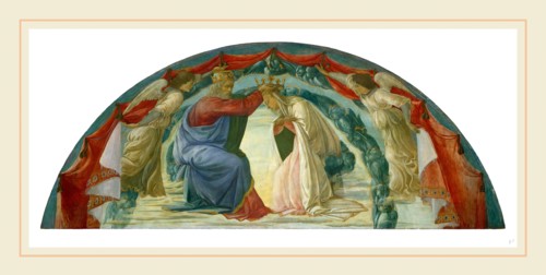 Filippino Lippi, The Coronation of the Virgin, Italian, 1457-1504, c. 1475, oil and tempera (?) on