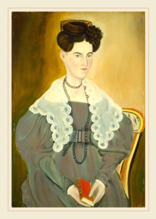 Asahel Powers, Hannah Fisher Stedman, American, 1813-1843, 1833, oil on wood