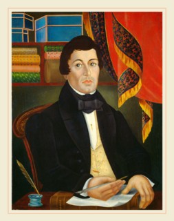 American 19th Century, Textile Merchant, c. 1840, oil on canvas