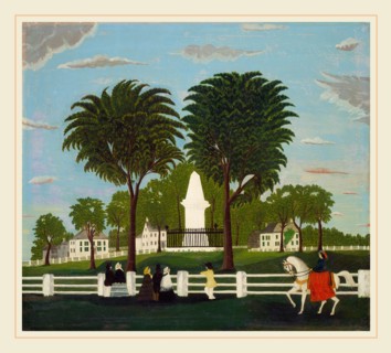 American 19th Century, Lexington Battle Monument, 1853 or after, oil on canvas