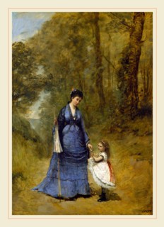 Jean-Baptiste-Camille Corot, Madame Stumpf and Her Daughter, French, 1796-1875, 1872, oil on canvas