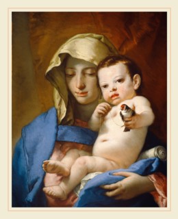 Giovanni Battista Tiepolo, Italian (1696-1770), Madonna of the Goldfinch, c. 1767-1770, oil on