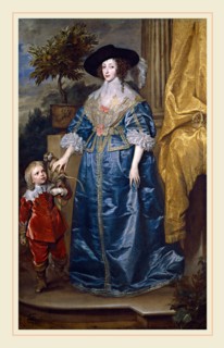 Sir Anthony van Dyck, Flemish (1599-1641), Queen Henrietta Maria with Sir Jeffrey Hudson, 1633, oil