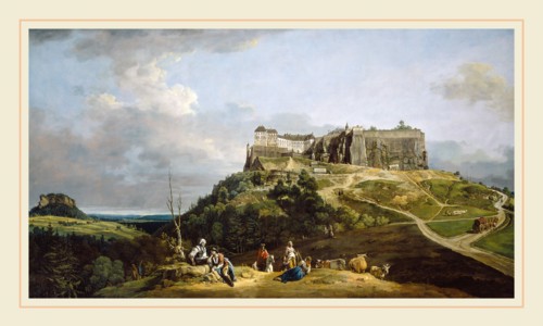 Bernardo Bellotto, Italian (1722-1780), The Fortress of KÃ¶nigstein, 1756-1758, oil on canvas
