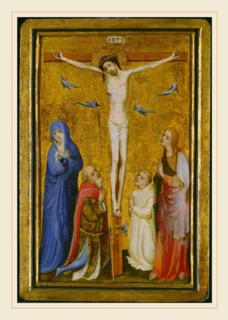 Master of Saint Veronica, German (active c. 1395-1420), The Crucifixion, c. 1400-1410, tempera on