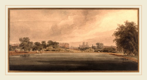 Thomas Girtin, British (1775-1802), St. James' Park with a View of Westminster Abbey, watercolor