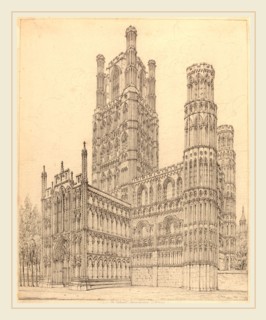 John Coney, British (1786-1833), Ely Cathedral, Cambridgeshire, S.W. View, 1820, graphite on heavy