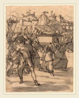 Christoph Murer, Swiss (1558-1614), Joshua and the Israelites before the Walls of Jericho, c. 1600,