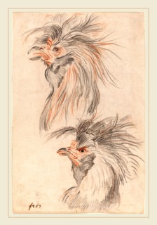 Johann Rudolph Schellenberg, Swiss (1740-1806), Fighting Cock, c. 1775, red and black chalk on laid