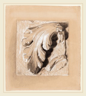 Sir Edward Coley Burne-Jones, British (1833-1898), A Fragment from an Antique Frieze, black chalk