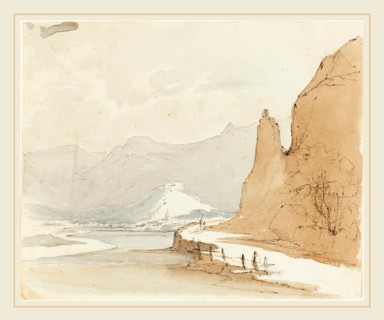 Sarah Grace Lushington, British (died 1837), Swiss Landscape with a Village in the Distance,