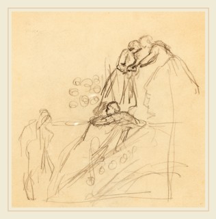Valentine Cameron Prinsep, Figure Studies [verso], British, 1838-1904, graphite on wove paper
