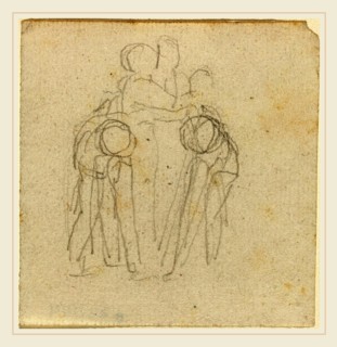 John Flaxman, British (1755-1826), Group of Figures, graphite