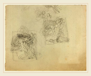 John Flaxman, British (1755-1826), Sheet of Studies [recto and verso], graphite