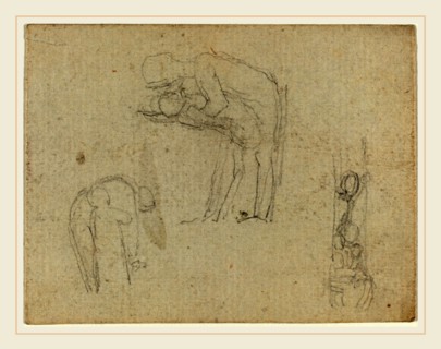 John Flaxman, British (1755-1826), Three Groups of Figures, graphite