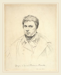 Jean-Auguste-Dominique Ingres, French (1780-1867), Self-Portrait, 1822, graphite on wove paper;