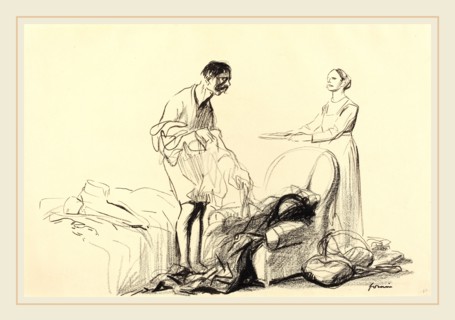 Jean-Louis Forain, Discharged from Military Service, French, 1852-1931, c. 1914-1919, brush and