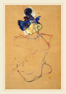 Henri de Toulouse-Lautrec, French (1864-1901), Seated Woman from Behind-Study for "Au Moulin