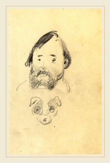 Paul Gauguin, French (1848-1903), Head of a Bearded Man with a Head of a Dog [recto], 1884-1888,
