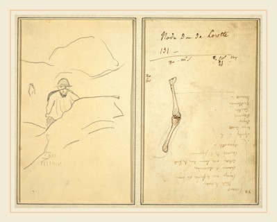 Paul Gauguin, French (1848-1903), Breton Boy in a Landscape; Study of an Arm [verso], 1884-1888,